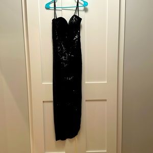 Black sequined gown